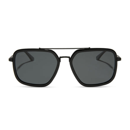 Jordan Sunglasses — Black + Grey Polarized