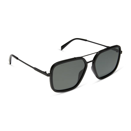 Jordan Sunglasses — Black + Grey Polarized