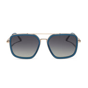 Jordan Sunglasses — Clubhouse Blue + Gold + Grey Gradient Polarized