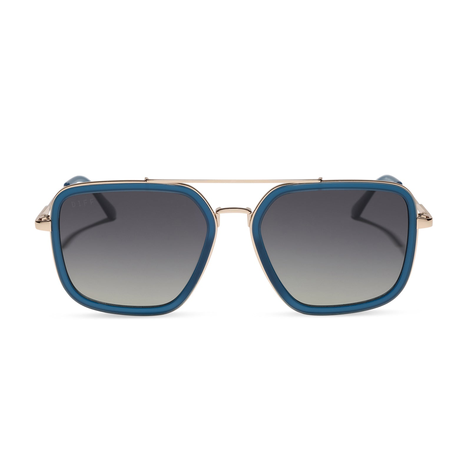 Jordan Sunglasses — Clubhouse Blue + Gold + Grey Gradient Polarized
