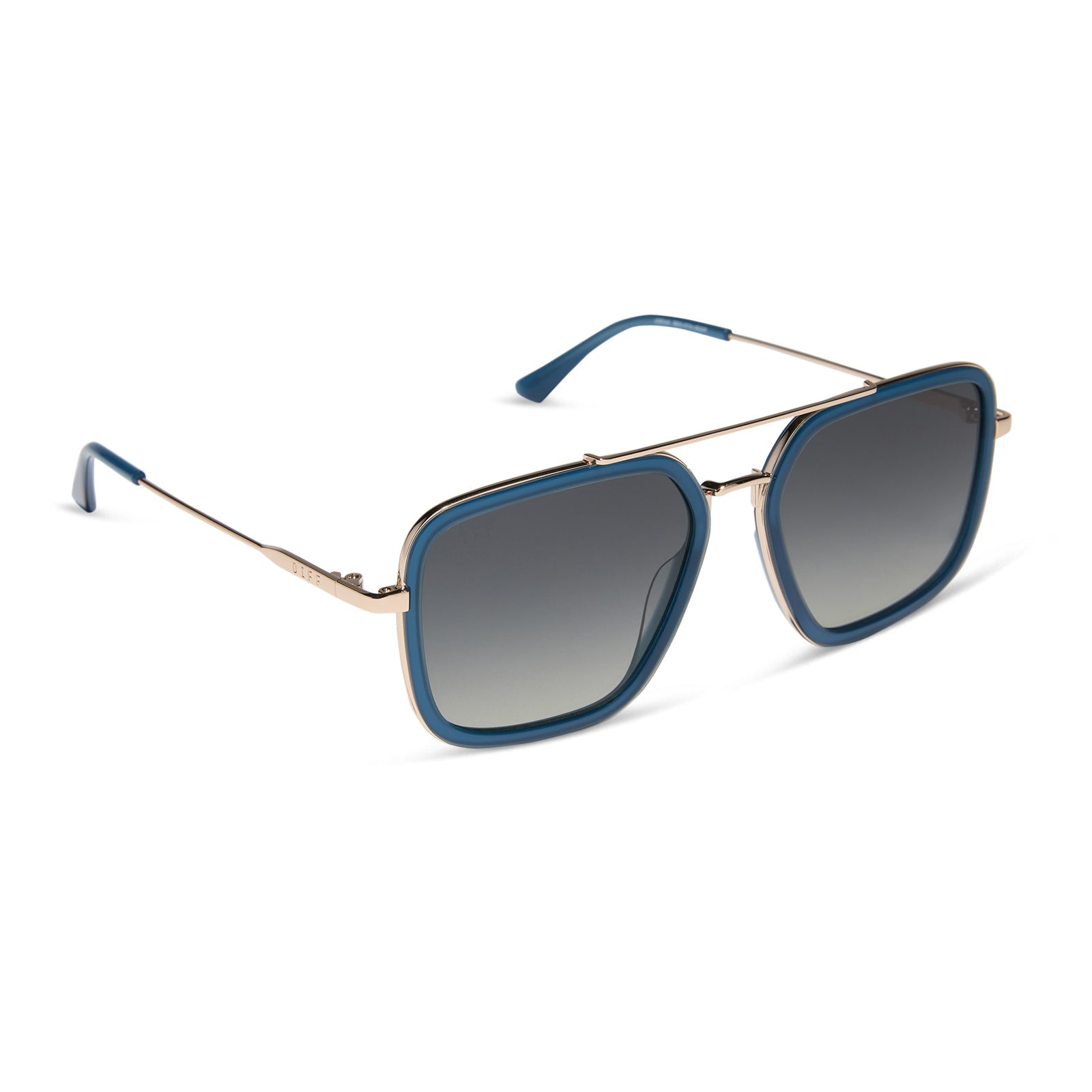 Jordan Sunglasses — Clubhouse Blue + Gold + Grey Gradient Polarized