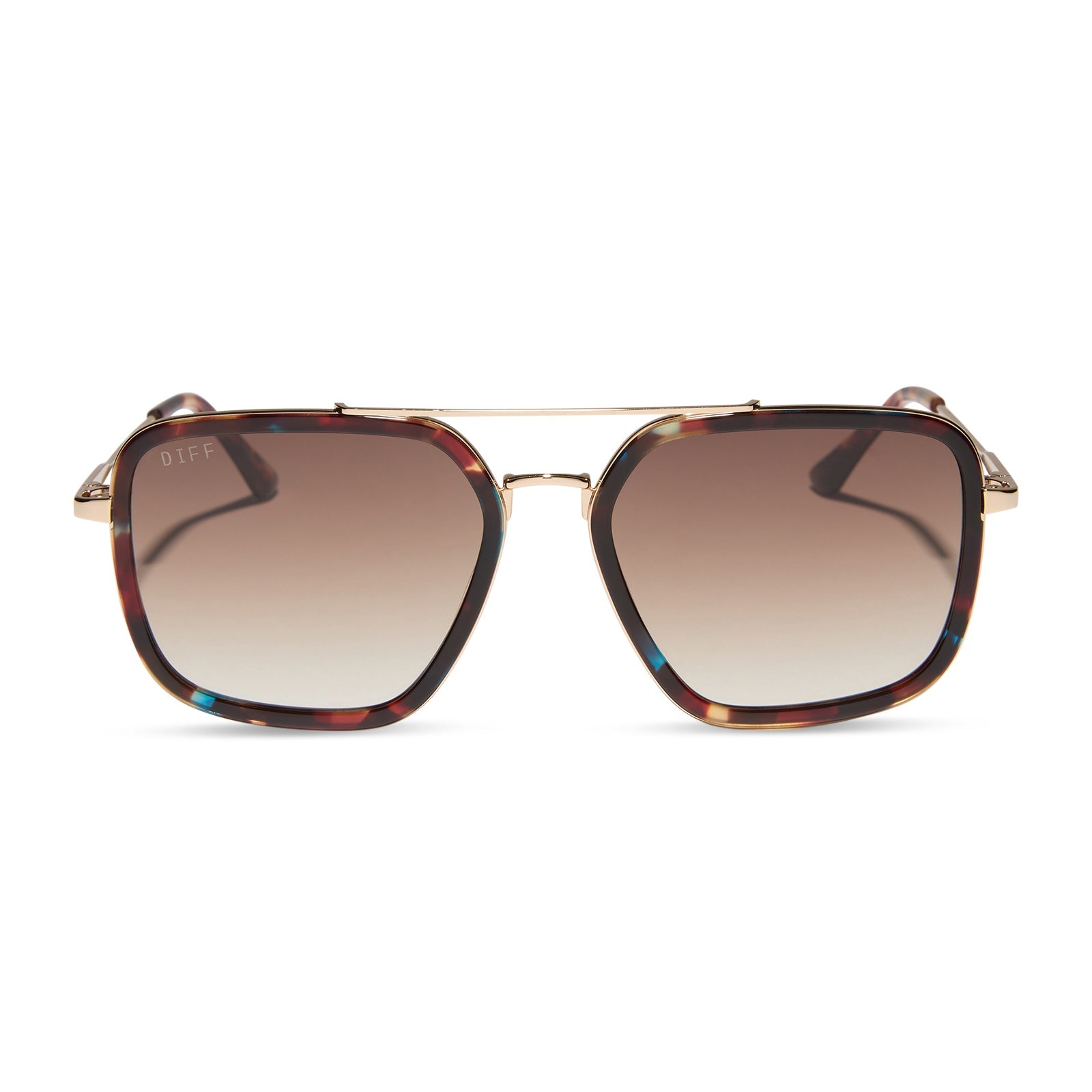 Jordan Sunglasses — Confetti Tortoise + Brown Gradient