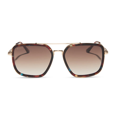 Jordan Sunglasses — Confetti Tortoise + Brown Gradient