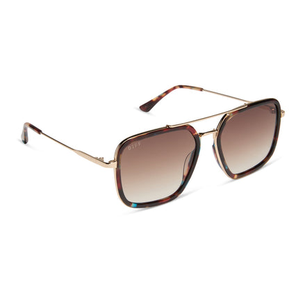 Jordan Sunglasses — Confetti Tortoise + Brown Gradient