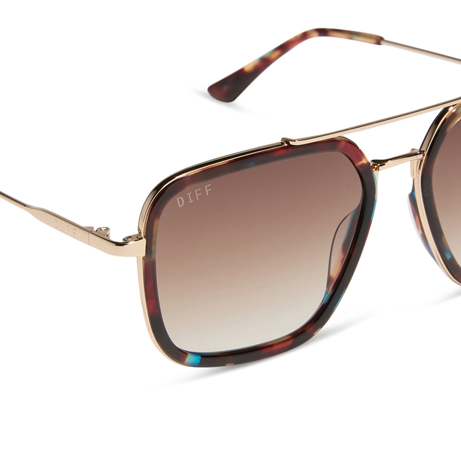 Jordan Sunglasses — Confetti Tortoise + Brown Gradient