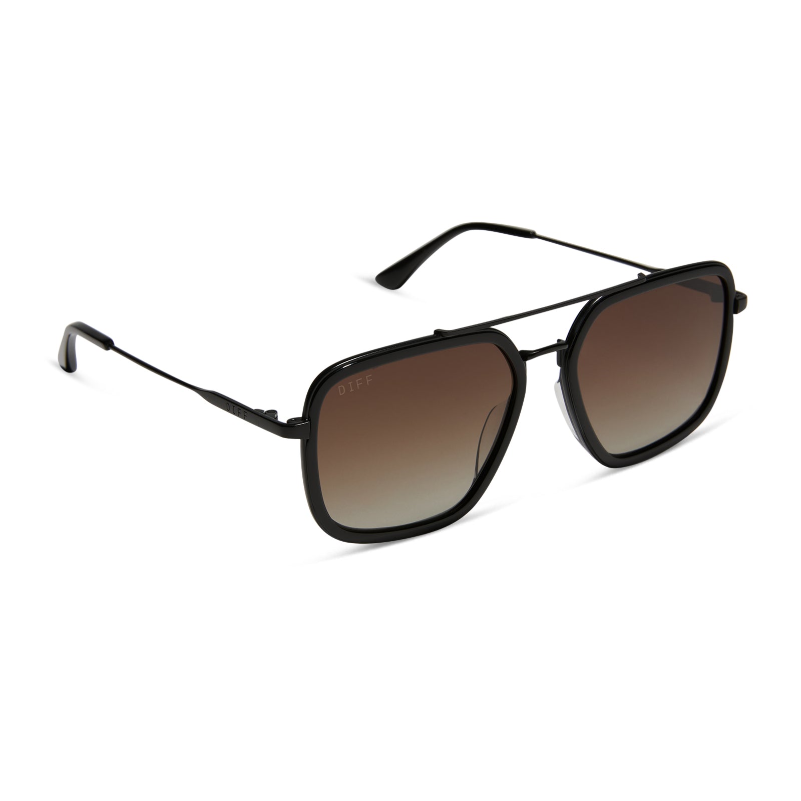 Jordan Sunglasses — Matte Black + Brown Gradient Polarized
