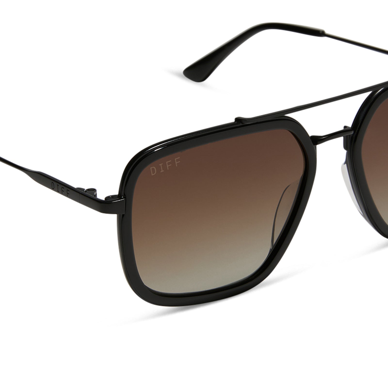 Jordan Sunglasses — Matte Black + Brown Gradient Polarized