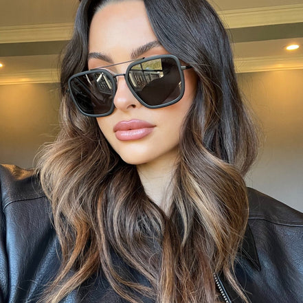 Jordan Sunglasses — Matte Black + Brown Gradient Polarized