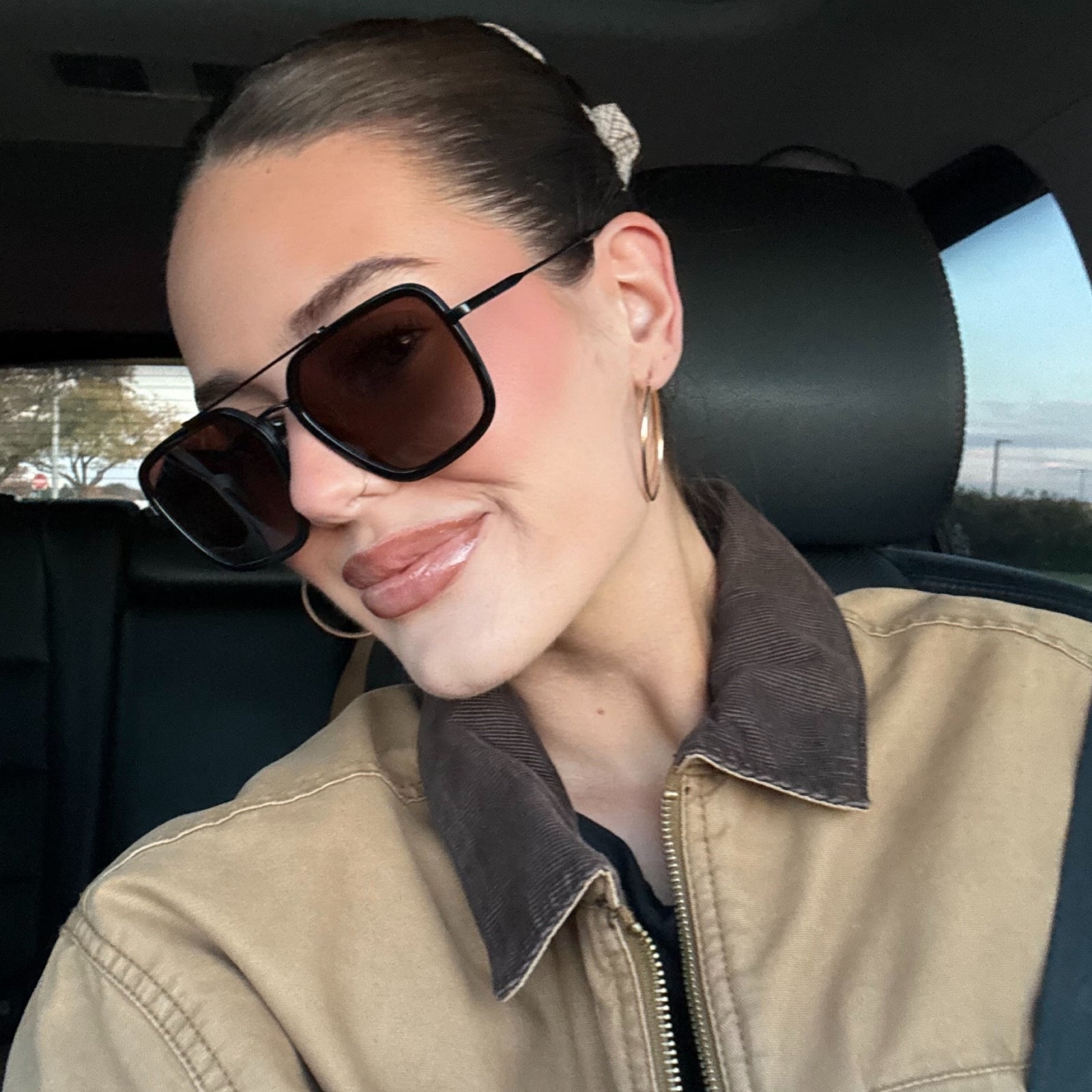 Jordan Sunglasses — Matte Black + Brown Gradient Polarized