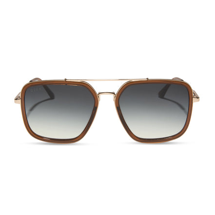 Jordan Sunglasses — Whiskey + Gold + Grey Gradient