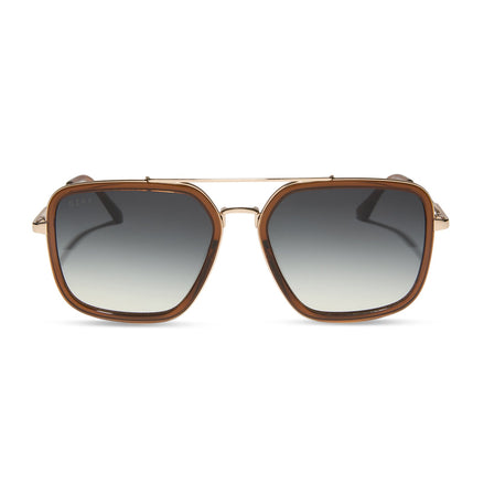 Jordan Sunglasses — Whiskey + Gold + Grey Gradient