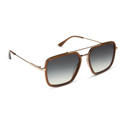 Jordan Sunglasses — Whiskey + Gold + Grey Gradient