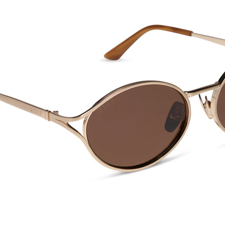 Juliette Sunglasses — Brushed Gold + Truffle Polarized