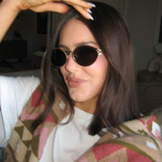 Juliette Sunglasses — Brushed Gold + Truffle Polarized