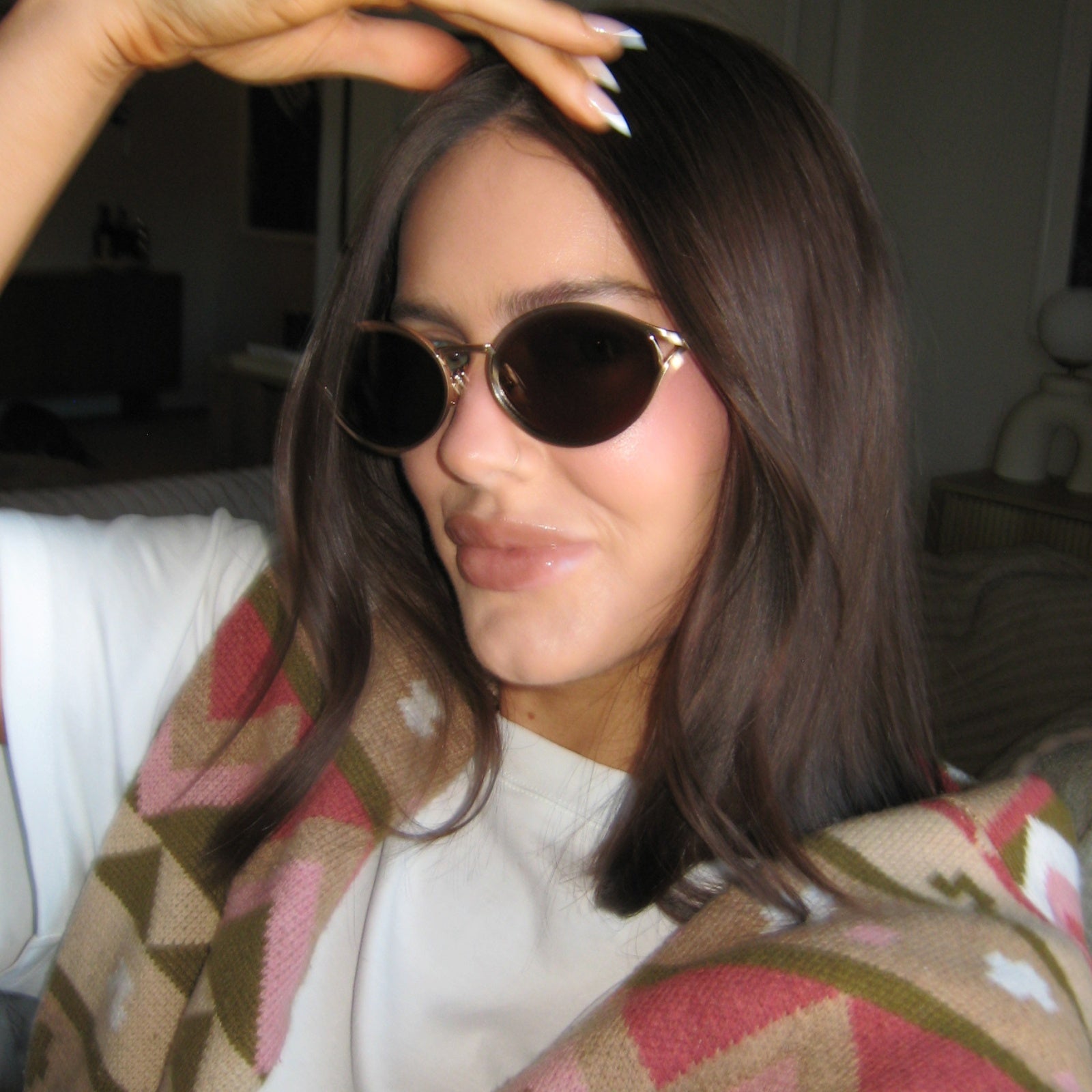Juliette Sunglasses — Brushed Gold + Truffle Polarized
