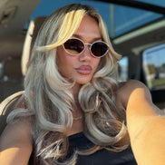 Juliette Sunglasses — Brushed Gold + Truffle Polarized