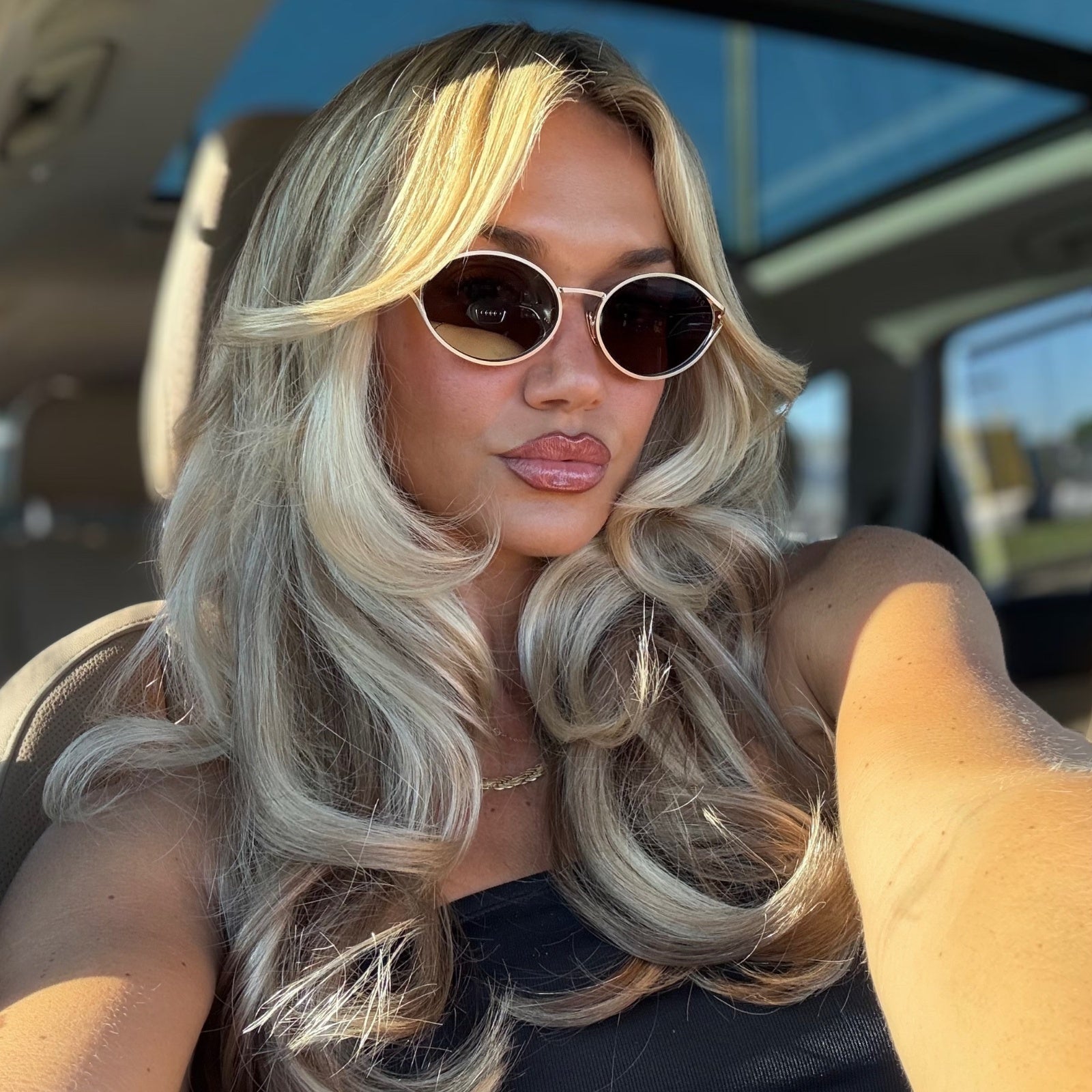 Juliette Sunglasses — Brushed Gold + Truffle Polarized