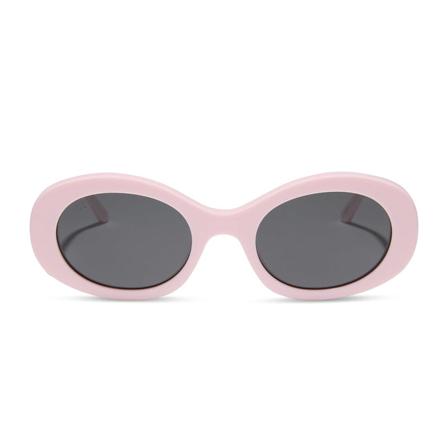 Lainey Sunglasses — Powder Pink + Grey Polarized