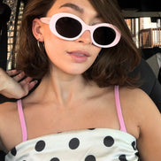 Lainey Sunglasses — Powder Pink + Grey Polarized