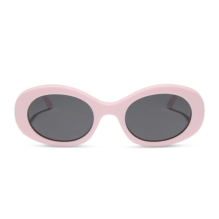 Lainey Sunglasses — Powder Pink + Grey Polarized