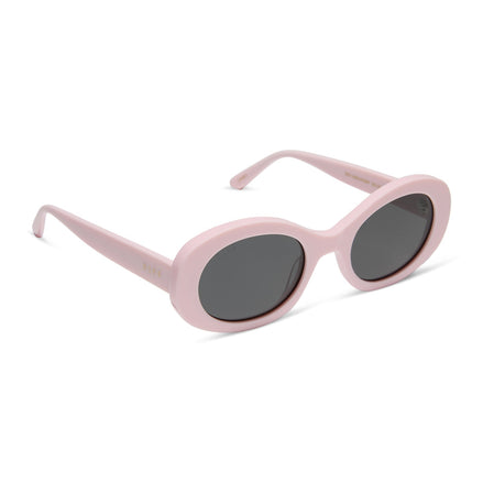 Lainey Sunglasses — Powder Pink + Grey Polarized