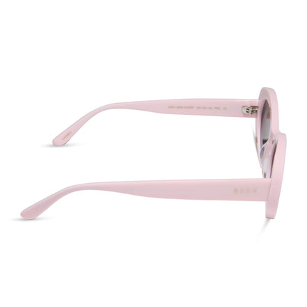 Lainey Sunglasses — Powder Pink + Grey Polarized