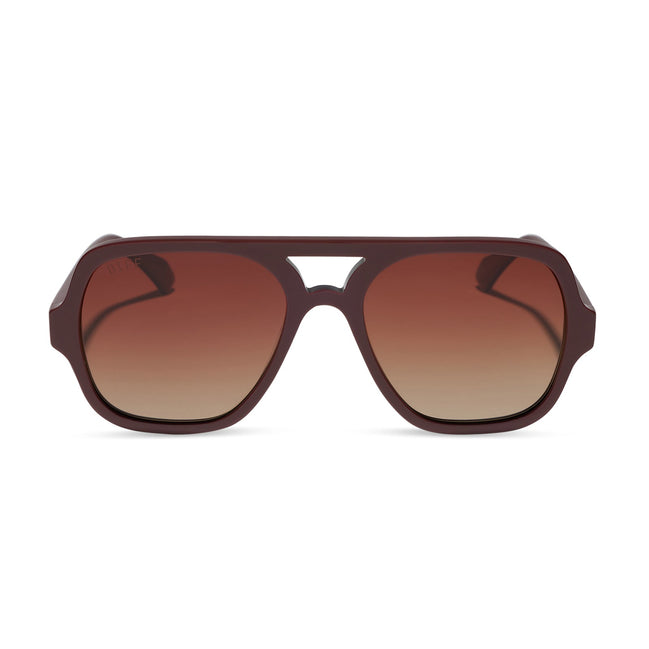 Layton Sunglasses — Rugby Red + Brown Gradient Polarized