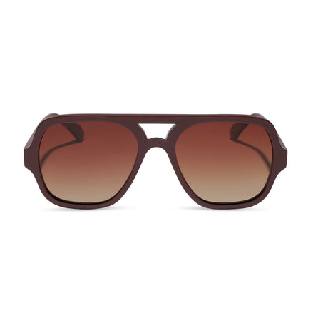 Layton Sunglasses — Rugby Red + Brown Gradient Polarized