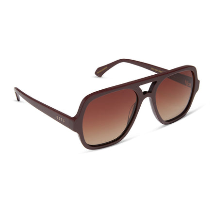 Layton Sunglasses — Rugby Red + Brown Gradient Polarized