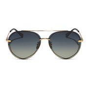 Zaria Sunglasses — Espresso Tortoise + Brown Gradient