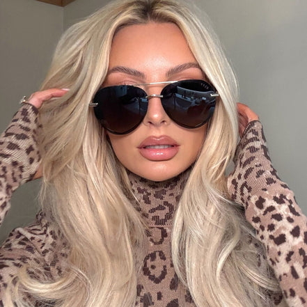 Zaria Sunglasses — Espresso Tortoise + Brown Gradient