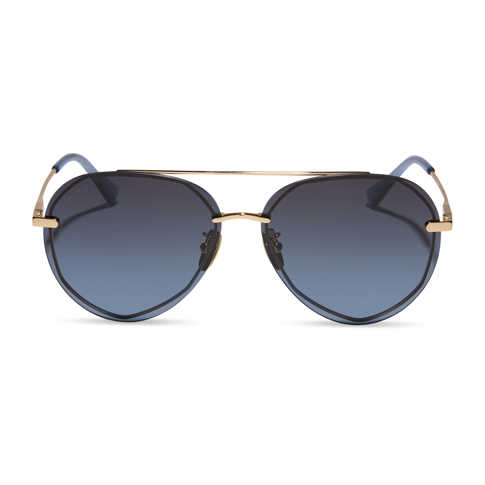 Lenox Sunglasses — Gold + Blue Gradient Polarized