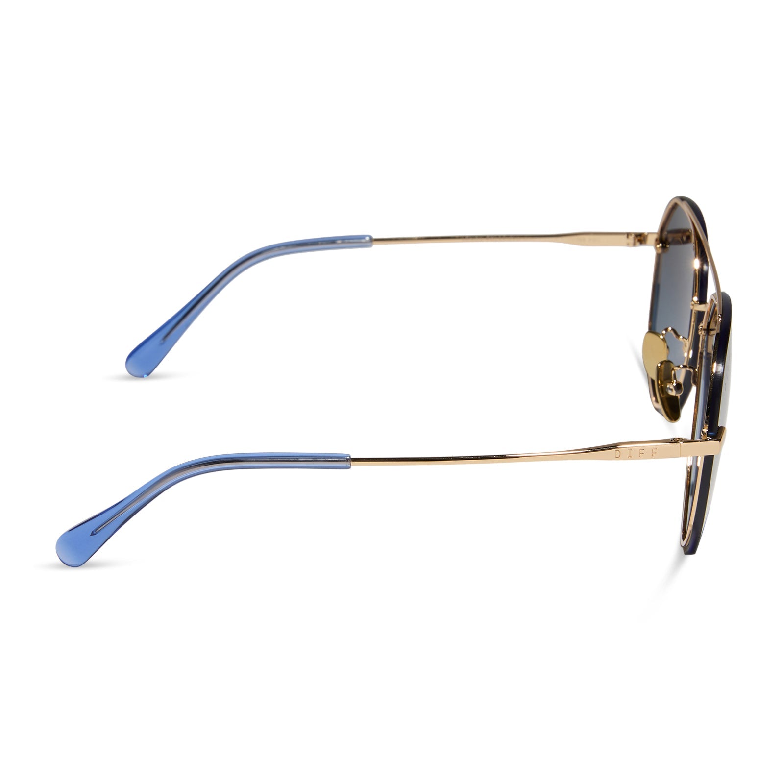Lenox Sunglasses — Gold + Blue Gradient Polarized