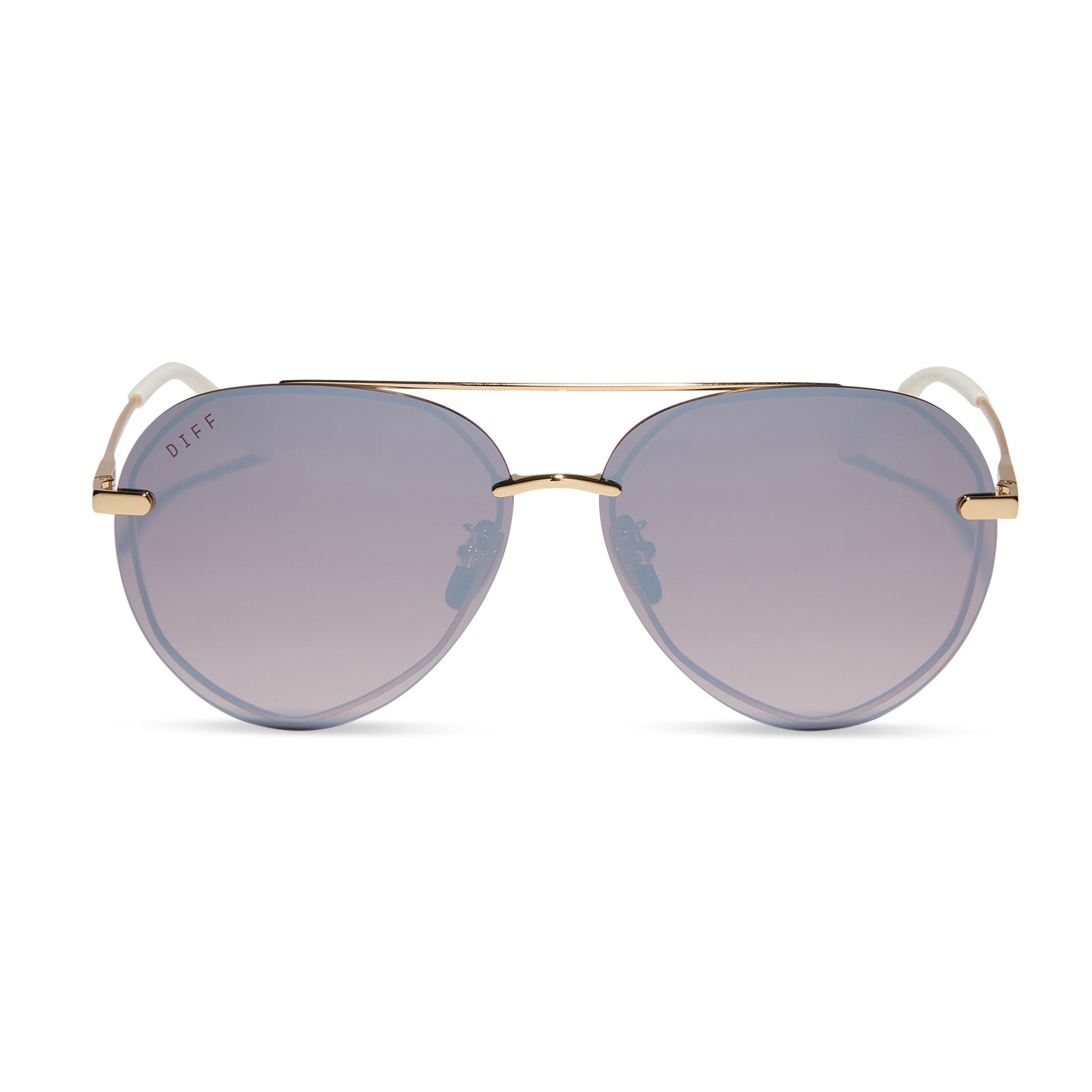 Lenox Sunglasses — Gold + Brown Gradient Mirror Polarized