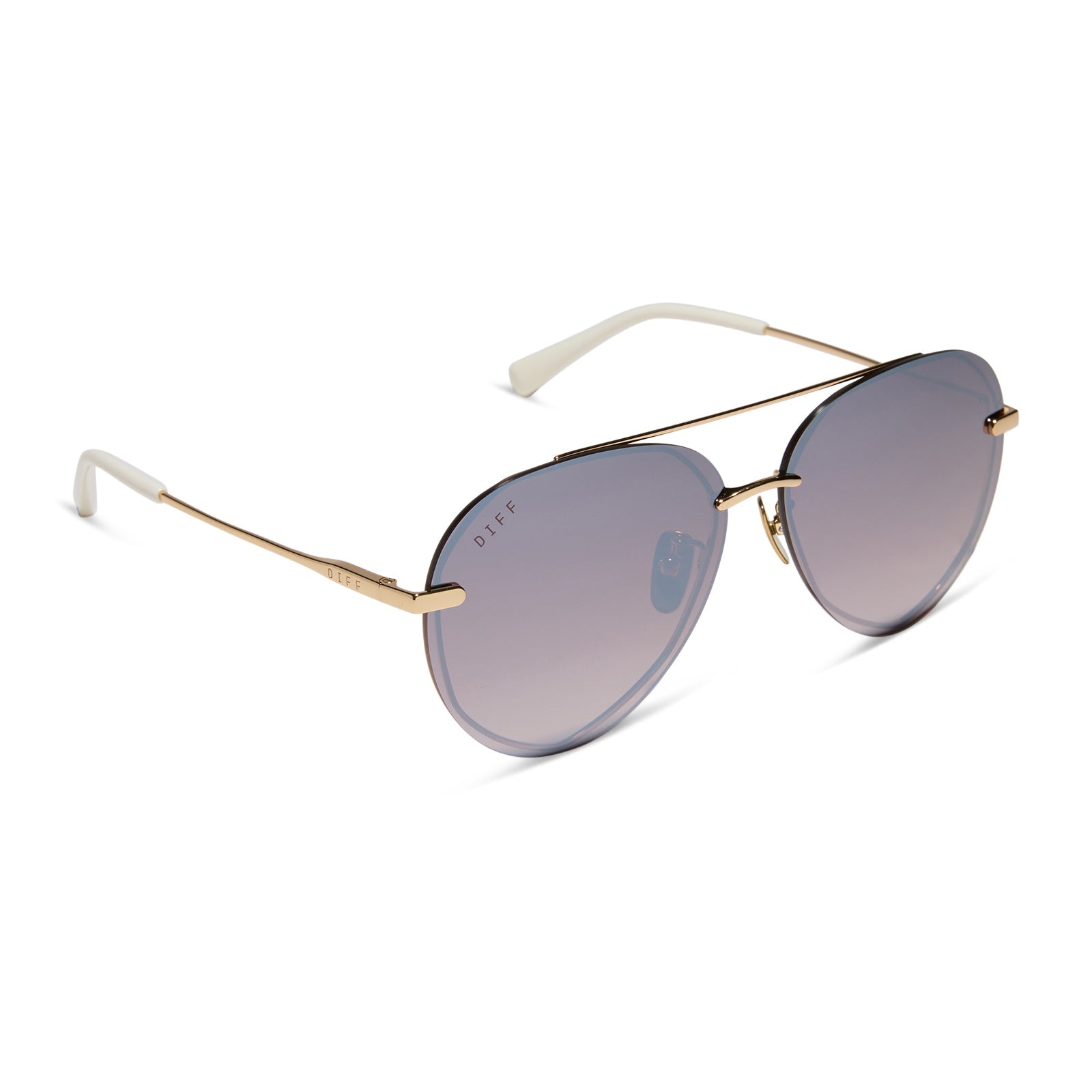 Lenox Sunglasses — Gold + Brown Gradient Mirror Polarized