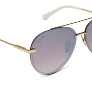 Lenox Sunglasses — Gold + Brown Gradient Mirror Polarized