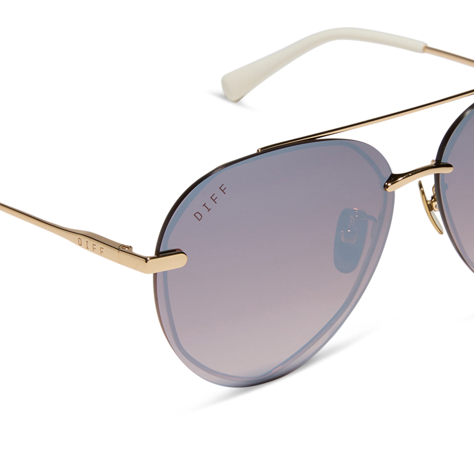 Lenox Sunglasses — Gold + Brown Gradient Mirror Polarized