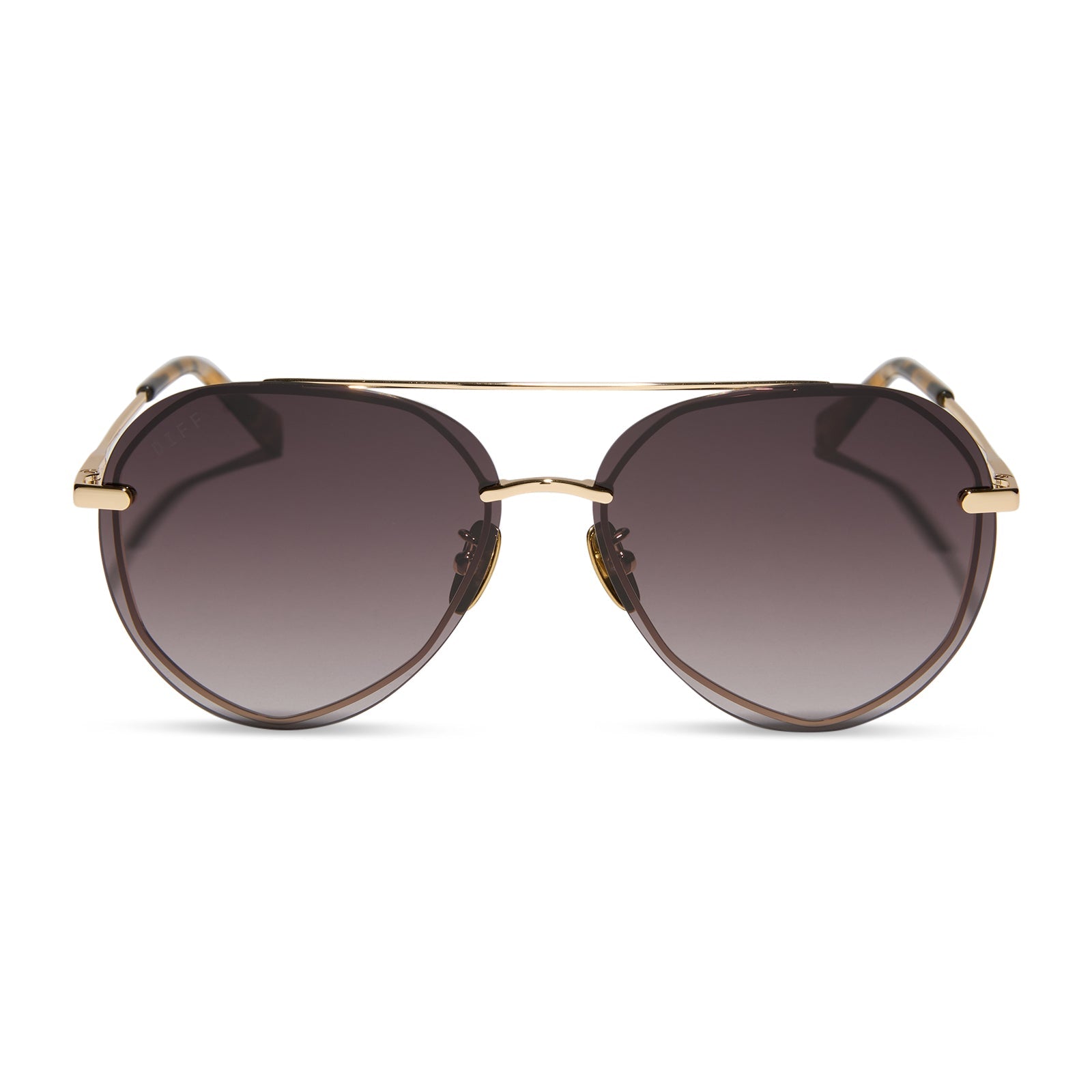Lenox Sunglasses — Gold + Sea Tortoise + Brown Gradient