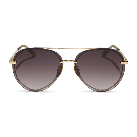Lenox Sunglasses — Gold + Sea Tortoise + Brown Gradient