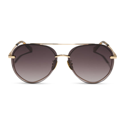Lenox Sunglasses — Gold + Sea Tortoise + Brown Gradient