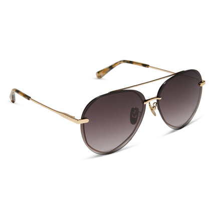 Lenox Sunglasses — Gold + Sea Tortoise + Brown Gradient