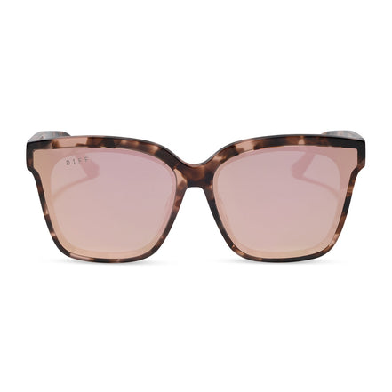 Meredith II Sunglasses — Himalayan Tortoise + Taupe Mirror