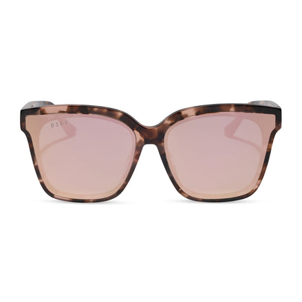 Meredith II Sunglasses — Himalayan Tortoise + Taupe Mirror
