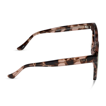 Meredith II Sunglasses — Himalayan Tortoise + Taupe Mirror