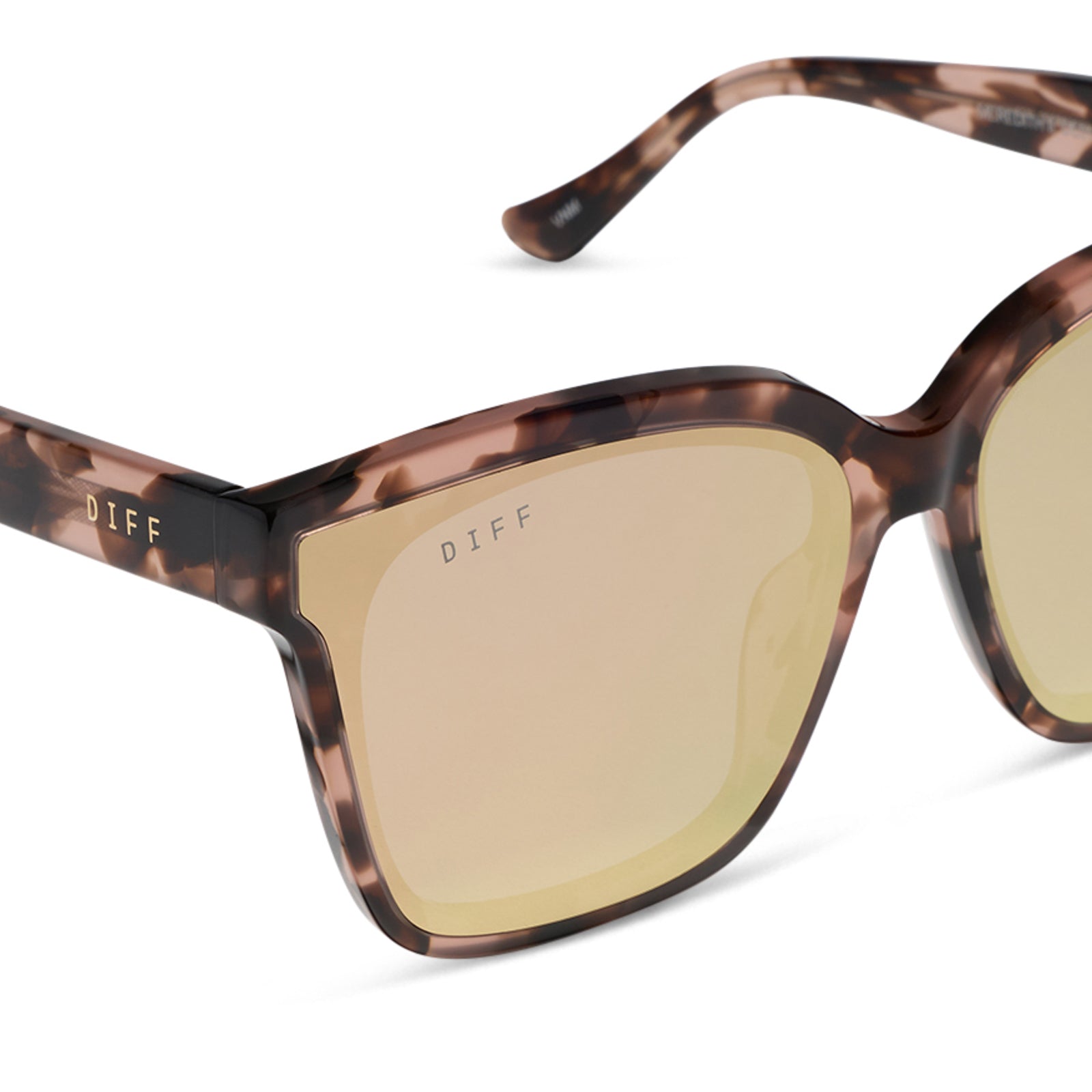 Meredith II Sunglasses — Himalayan Tortoise + Taupe Mirror