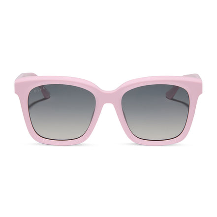 Meredith Sunglasses — Powder Pink + Grey Gradient Polarized