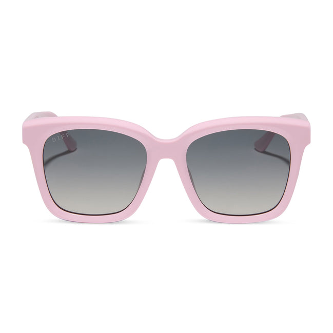 Meredith Sunglasses — Powder Pink + Grey Gradient Polarized
