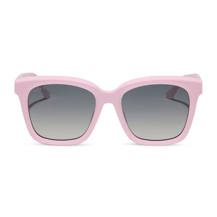 Meredith Sunglasses — Powder Pink + Grey Gradient Polarized