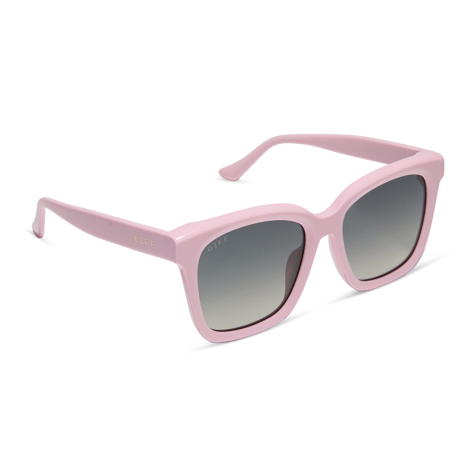 Meredith Sunglasses — Powder Pink + Grey Gradient Polarized