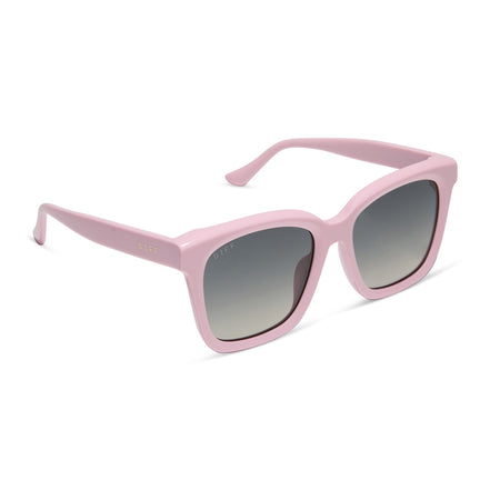 Meredith Sunglasses — Powder Pink + Grey Gradient Polarized
